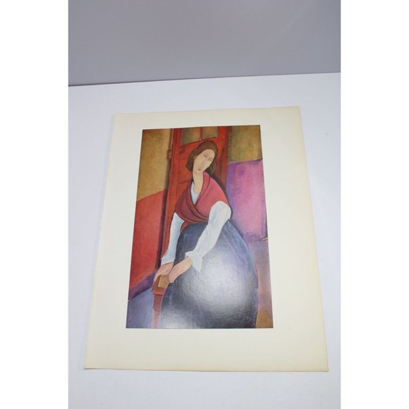 Modigliani Print Jeanne Heburtne Vintage 88893 - Picture 2 of 5